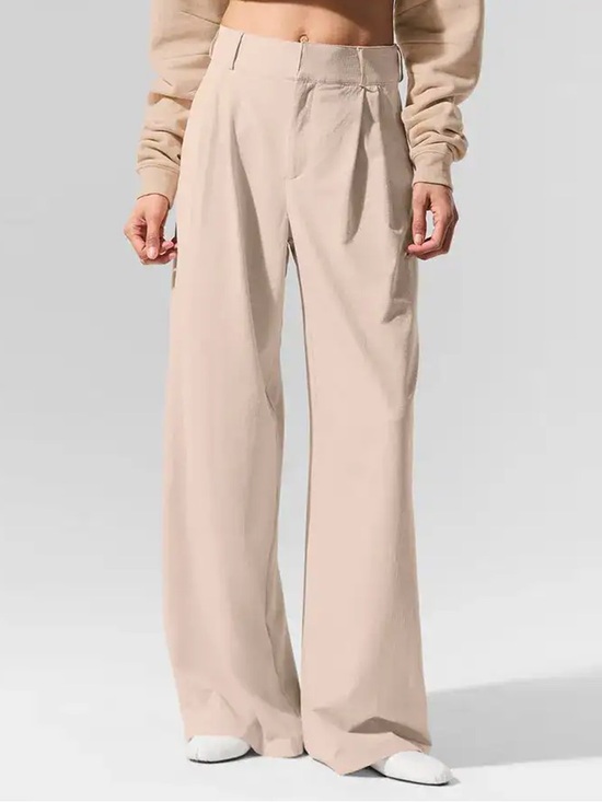 ALO Yoga Pants - Alo - High-Waist Dreamscape Trouser - Macadamia